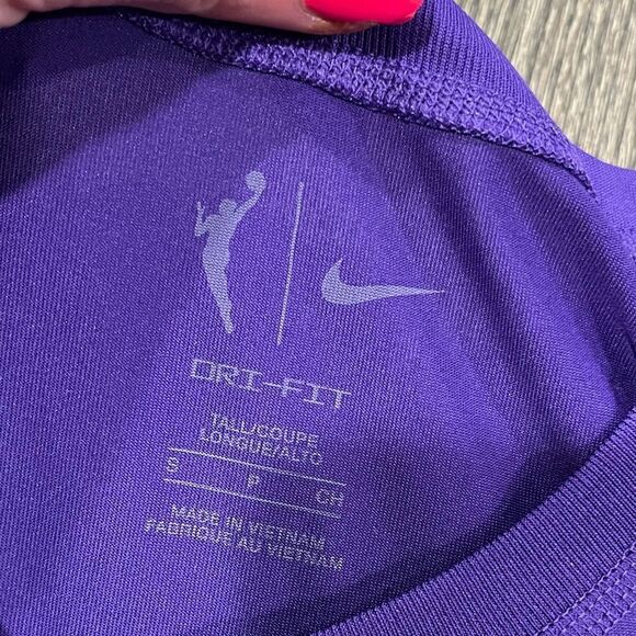 NWT Nike WNBA Womens Dri-Fit Los Angeles Sparks Performance T-Shirt Purple ST - Picture 3 of 7